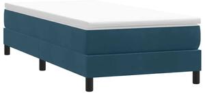 Postel Box Spring bez matrace tmavě modrá 80x210 cm samet 3315805