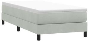 Postel Box Spring bez matrace světle šedá 100x210 cm samet 3315813