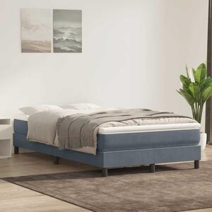 Postel Box Spring bez matrace tmavě šedá 120x220 cm samet 3315868