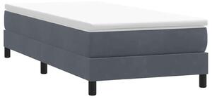 Postel Box Spring bez matrace tmavě šedá 100x210 cm samet 3315814