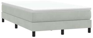 Postel Box Spring bez matrace světle šedá 120x210 cm samet 3315819