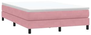 Postel Box Spring bez matrace růžová 140x210 cm samet 3315830