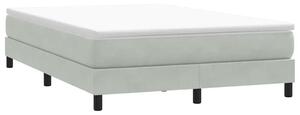 Postel Box Spring bez matrace světle šedá 160x210 cm samet 3315831