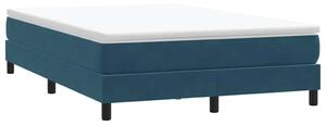 Postel Box Spring bez matrace tmavě modrá 160x210 cm samet 3315835