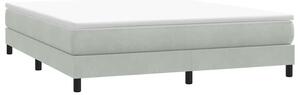 Postel Box Spring bez matrace světle šedá 180x210 cm samet 3315837