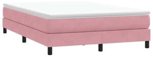 Postel Box Spring bez matrace růžová 160x210 cm samet 3315836