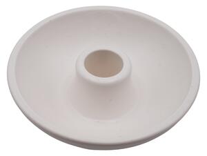 VOJA HOME SOLVERE – kulatý svícen z ekologické pryskyřice, Ø 11 cm, kalíšek Ø 2,1 cm Barva: Bílá