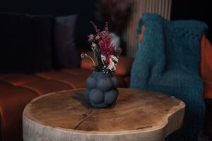 VOJA HOME Váza Orbelia z modifikované pryskyřice 15x15, černá