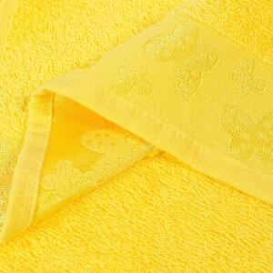Goldea dětský froté ručník motýlci 30x50 cm - žlutý 30 x 50 cm