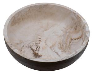 VOJA HOME Dekorativní mísa Beloria – Ø 21 cm Barva: Krémová hnědá (styl marble)
