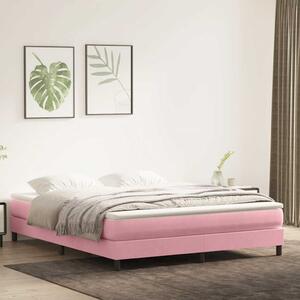 Postel Box Spring bez matrace růžová 180x220 cm samet 3315890