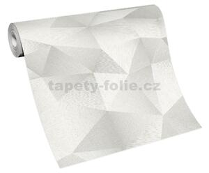 Vliesové tapety na zeď GMK 10216-31, rozměr 10,05 m x 0,53 m, diamanty 3D šedé, Erismann