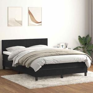 Box spring postel s matrací černá 160x210 cm samet 3316025