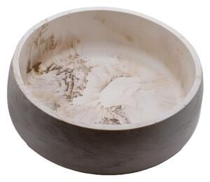 VOJA HOME Dekorativní mísa Beloria – kónická, Ø 19 cm Barva: Krémová hnědá (styl marble)