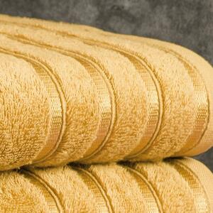 Goldea bambusový ručník/osuška bamboo lux - zlatý 50 x 100 cm