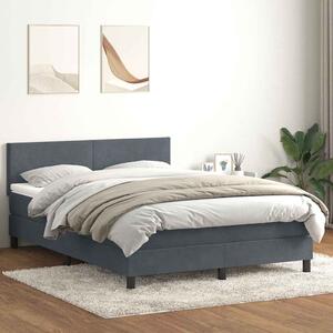 Box spring postel s matrací tmavě šedá 160x210 cm samet 3316024