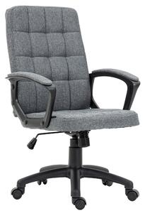Vinsetto otočná kancelářská židle s nastavitelnou výškou a opěrkami moderním stylem, nosnost 120 kg, pro studium 59x63x96-105,5 cm Tmavě šedá | Aosom
