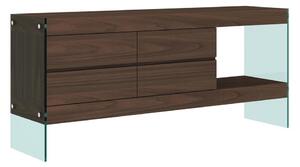 LivinHill Komoda Soho 184 cm ořech/čirá