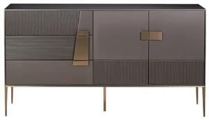 LivinHill Komoda Stilig ST102 160 cm grafit/zlatá