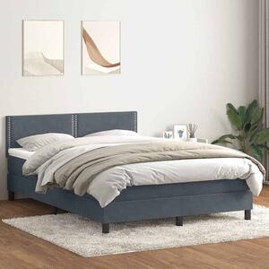Box spring postel s matrací tmavě šedá 160x210 cm samet 3316120