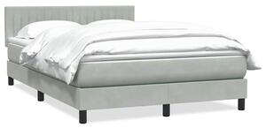 Box spring postel s matrací světle šedá 160x210 cm samet 3316407