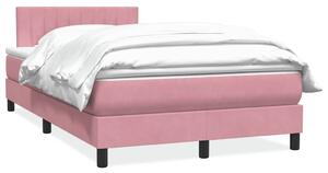 Box spring postel s matrací růžová 120x220 cm samet 3316448