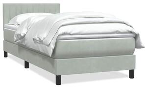 Box Spring Postel s matrací Světle šedá 90x220 cm Samet 3316431