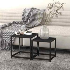 Čajové stolky 2 ks MDF černé 331658