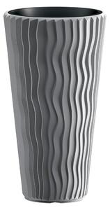 Prosperplast Květináč s vložkou Sandy Slim (Š 30 x V 53 x H 30 cm, šedá) (100275827004)