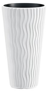 Prosperplast Květináč s vložkou Sandy Slim (Š 30 x V 53 x H 30 cm, bílá) (100275827002)
