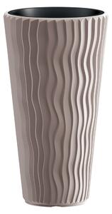 Prosperplast Květináč s vložkou Sandy Slim (Š 30 x V 53 x H 30 cm, kávová) (100275827003)