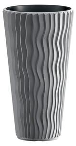 Prosperplast Květináč s vložkou Sandy Slim (Š 30 x V 53 x H 30 cm, šedá) (100275827004)