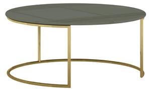 LivinHill Konferenční stolek Rose Hill 80 cm zelený/zlatý