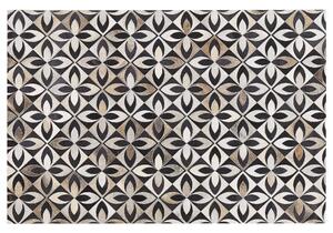 Kožený patchworkový koberec 140 x 200 cm vícebarevný ISHAN
