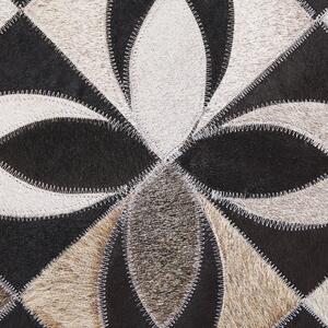 Kožený patchworkový koberec 140 x 200 cm vícebarevný ISHAN