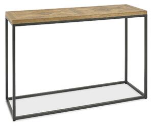 LivinHill Konzolový stolek Indus 116 cm z masivu dub přírodní/grafit