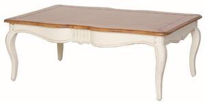 LivinHill Konferenční stolek Verona 122 cm z masivu hnědý/béžový