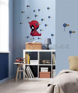 Samolepky na zeď, rozměr 50 cm x 70 cm, Disney Deadpool Shootout, Komar 14113h