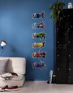 Samolepky na zeď, rozměr 100 cm x 70 cm, Disney Avengers Plates, Komar 14734h