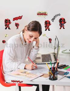 Samolepky na zeď, rozměr 50 cm x 70 cm, Disney Deadpool Cute, Komar 14072h
