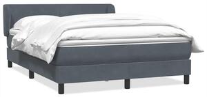 Box spring postel s matrací tmavě šedá 160x210 cm samet 3317362