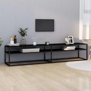TV stolek černý 200 x 40 x 40,5 cm tvrzené sklo 331727