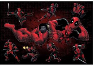 Samolepky na zeď, rozměr 100 cm x 70 cm, Disney Deadpool Posing, Komar 14741h