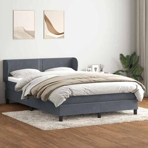 Box spring postel s matrací tmavě šedá 160x210 cm samet 3317446