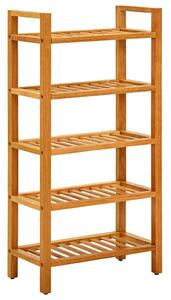 Botník s 5 policemi 50 x 27 x 100 cm masivní dubové dřevo 331747