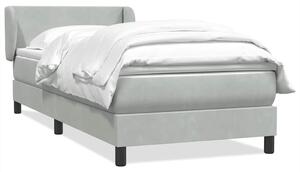 Box Spring Postel s matrací Světle šedá 90x220 cm Samet 3317385