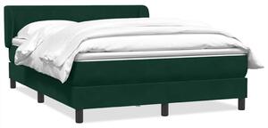 Box spring postel s matrací tmavě zelená 160x220 cm samet 3317406