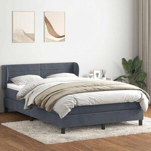 Box spring postel s matrací tmavě šedá 160x210 cm samet 3317614