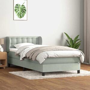 Box Spring Postel s matrací Světle šedá 90x220 cm Samet 3317889