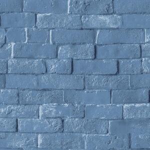 Vliesové tapety na zeď Pop L90501, cihly modré, rozměr 10,05 m x 0,53 m, UGEPA